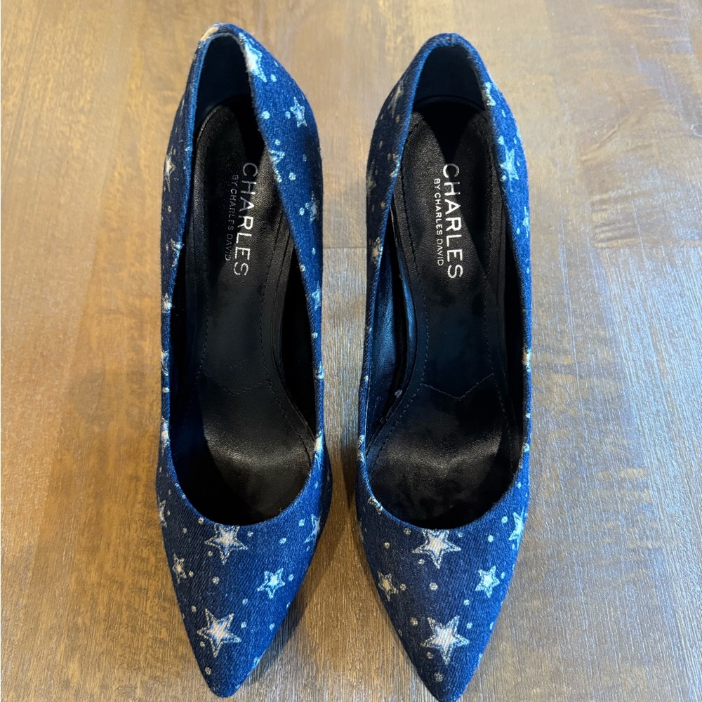 Charles x Charles David Indigo Denim Women's Pumps
